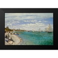 thumbnail image 2 of Monet, Claude 24x17 Black Modern Framed Museum Art Print Titled - Regatta at Sainte- Adresse, 2 of 5