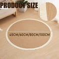 thumbnail image 2 of Premium Cotton Rope Area Rug-Soft,Durable,Celerypets Cotton Rope Braided Rug,Stylish Hand Woven Area Rug Scratch Pad,Home Rug Round Design with Fringe for Living Room,Bedroom,Office,Easy Clean(Brown,4, 2 of 8