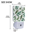 thumbnail image 4 of Leaf Green Leaves Night Light LED Dusk to Dawn Auto Sensor Night Lamp Plug-in Nightlight for Bedroom Hallway Kitchen 2 PCs, 4 of 7