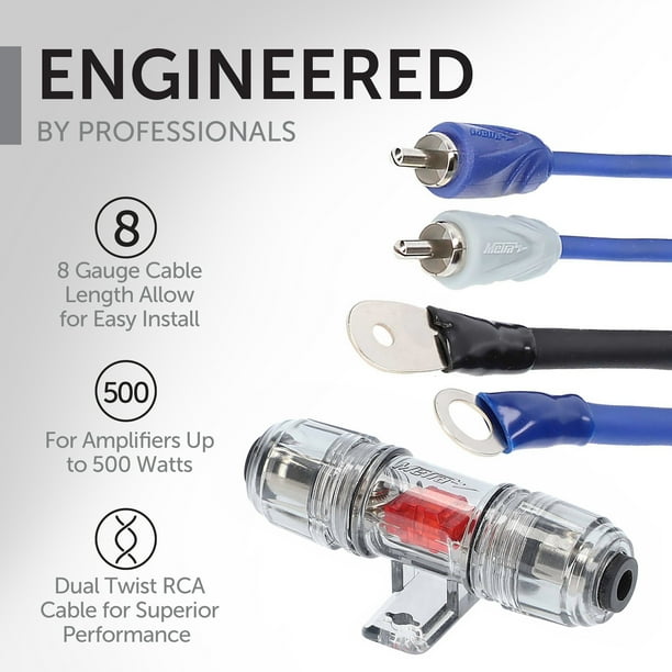 Metra Universal WM-AK2 500 Watt 8 Gauge Amp Installation Kit