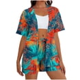 thumbnail image 2 of Wowcloth Women's Hawaiian Print Beach Set, Loose Fit with Pockets, Casual Comfortable Outfit for Vacation and Daily Wear, 2 of 7