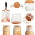 thumbnail image 3 of 24 Pack Round Chair Leg Caps - Clear Plastic, 25-30mm, 3 of 4