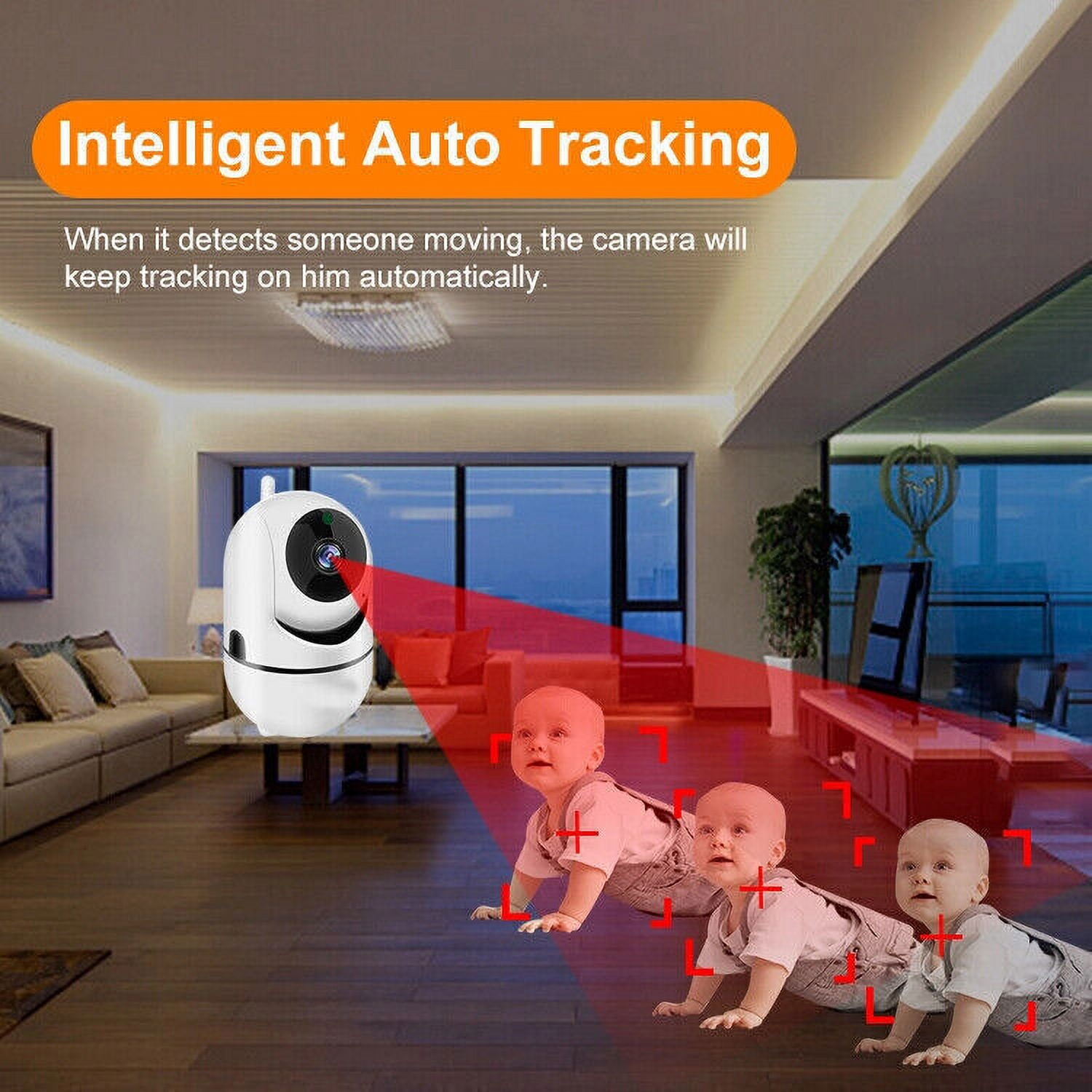2MP 1080P FHD Wifi IP Security Camera Baby Monitor Smart Indoor CCTV PTZ Camera