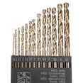 thumbnail image 1 of Juego de brocas helicoidales HSS de oro cobalto de 13 piezas XianweiShao para brocas métricas de alta velocidad 1,5 mm - 6,5 mm, 1 of 1