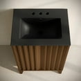 thumbnail image 5 of Troyes 24" Freestanding Bathroom Vanity in Brown Oak with Black 3-Hole Widespread Sink Top, 5 of 7