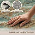 thumbnail image 6 of ODIKA 4'x6' Washable Area Rug Flowing Liquid Motif Teal Amber Elegant Flat Decorative Surface for Bedroom, Reading Nook, Pet Friendly & Non-Shedding, 6 of 7