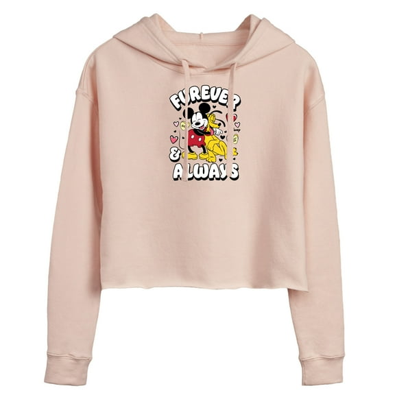 Disney - Furever And Always - Juniors Cropped Pullover Hoodie