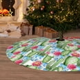 thumbnail image 6 of Yiaed Flowers and Cactus Print Christmas Tree Skirt , Tree SkirtsTree Mat for Christmas Winter Holiday Indoor Decorations-30", 6 of 7
