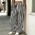 thumbnail image 3 of Cfrylhy Womens Striped Jeans Wide Leg Baggy Denim Pants Trendy Casual Trousers with Pockets, 3 of 7