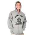 thumbnail image 4 of Delay Talking Until After Game Sports Men's Big & Tall Graphic Zip Up Hoodie Brisco Brands 2X, 4 of 5