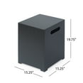 thumbnail image 3 of Reign Outdoor Rectangular Iron Gas Fire Pit , Dark Grey, 3 of 9
