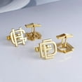 thumbnail image 5 of PicturesOnGold.com Exclusive Monogram Overlapping Initial Cufflinks - Sterling Silver 3/4 Inch Tall - Stylish Jewelry Memory Gifts for Men, 5 of 7