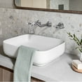 thumbnail image 2 of Wowow 8 in. Wall Mount 2-Handle Bathroom Sink Faucets Brass and Rough-in Valve Included,Brushed Nickel, 2 of 7