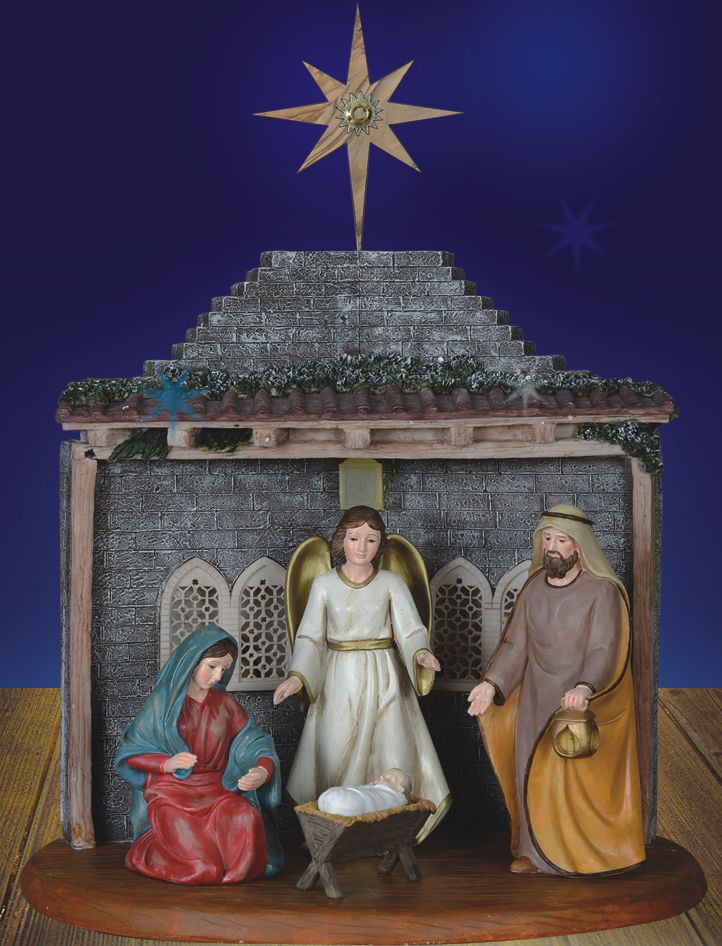 Bethlehem Ceramic Nativity Scene Baby Jesus Mary and Joseph