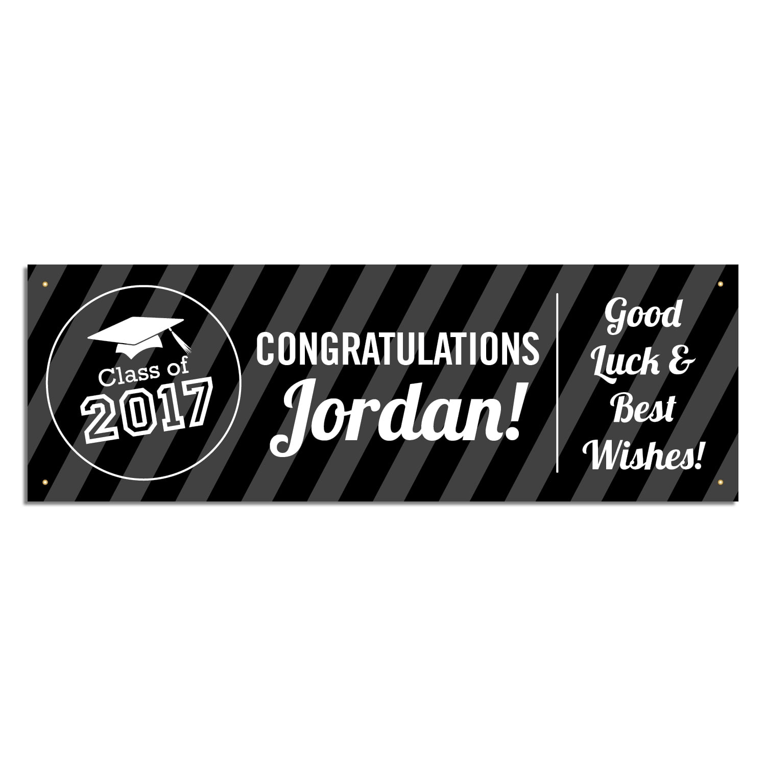 Personalized 2018 Graduation Banner, Black