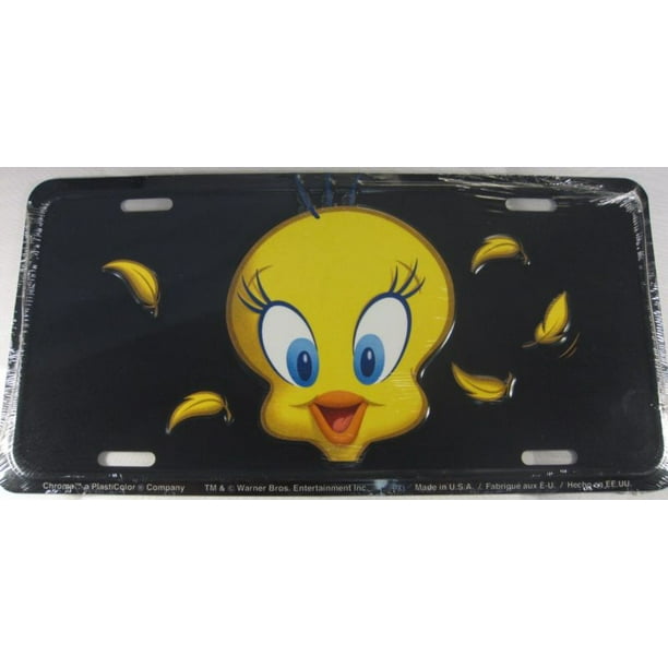 TWEETY BIRD METAL LICENSE PLATE LOONEY TUNES SIGN L334 - Walmart.com