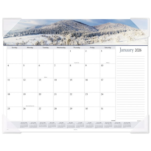 AT-A-GLANCE 2026 Panoramic Landscape Monthly Desk Pad Standard 21 34 x 17 - Desk