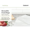 thumbnail image 2 of Cuisinart Reusable BPA-Free Silicone Food Storage Bags, 12pk, Grey, Small, Medium, & Large, 2 of 7