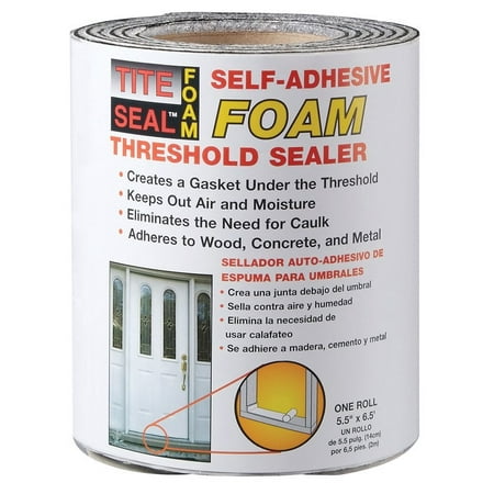 Tite Seal Self-Adhesive Foam Threshold Sealer Wood 5.5 " X 6.5 '