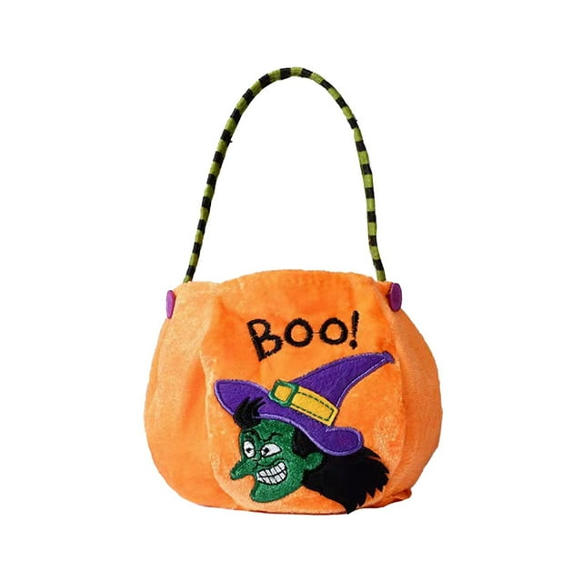 Pouch Breloques Design Porte-Bonbons en Tissu Festif pour Bonbons pour Enfants « Trick Or Bag » Réutilisable Fait à la Main Sans Chichis pour Petit