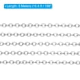 thumbnail image 3 of Unique Bargains 16 Feet Unfinished Cable Chain Round Link Chain Twisted 2mm for Jewelry Making, Silver, 3 of 7