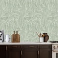 thumbnail image 2 of Peel and Stick Wallpaper Green White Striped Flowing modern floral Wall Mural 17.7in x 9.8ft Self Adhesive Removable Wall Paper Renter Friendly Wallpaper for Girl Bedroom Nursery Livingroom, 2 of 8