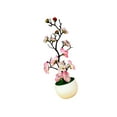 thumbnail image 4 of facefd Fake Plant Potted Arrangement Artificial Potted Flowers for Home Decorations Pink, 4 of 8