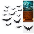 thumbnail image 3 of Fournitures de Fête d'Halloween Autocollant Mural Chauve-Souris Réaliste Effrayant, 3 of 4