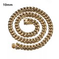 thumbnail image 3 of EOEMY 6-18mm Hip Hop 18K Gold Tone Stainless Steel Men Miami Cuban Link Chain Necklace-Gold-10mm-34Inch Or 86Cm, 3 of 4
