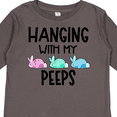 thumbnail image 4 of Inktastic Easter Hanging with My Peeps Pastel Bunnies Boys or Girls Long Sleeve Toddler T-Shirt, 4 of 5
