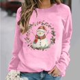 thumbnail image 2 of Hilzaten Womens Tops Hoodie Long Sleeve Casual Pullover Loosse Womens Print Sweatshirts, 2 of 7