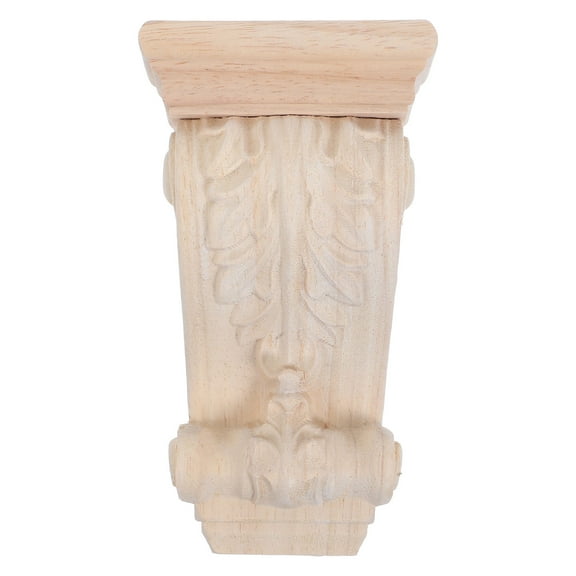 European Style Wooden Corbel Bracket Decorative Corbels for Ceiling Wall Accents Vintage Home Decor Furniture Corner Decoration Natural Wood Finish 1.57"W x 2.95"D x 6.09"