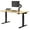 Bamboo / Matte Black, variant on Desky Dual Bamboo Sit Stand Desk - Bamboo / 60 X 30 Inches / Space Gray