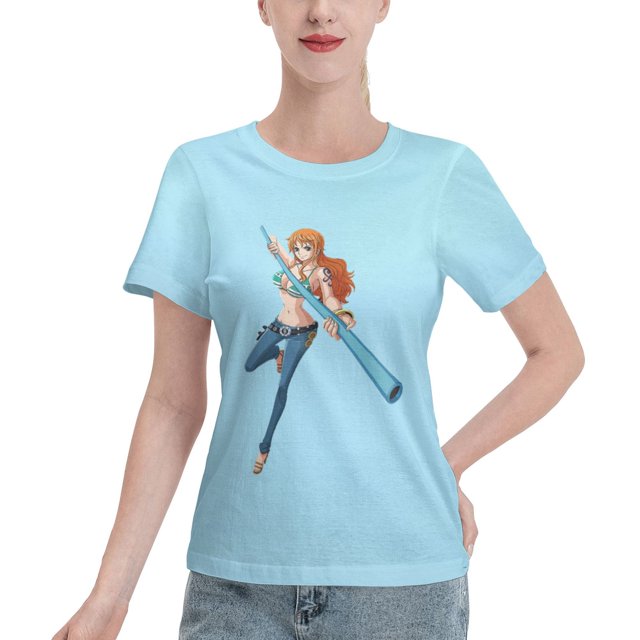 T-Shirt Basique à Manches Courtes pour Femme une Pièce Nami