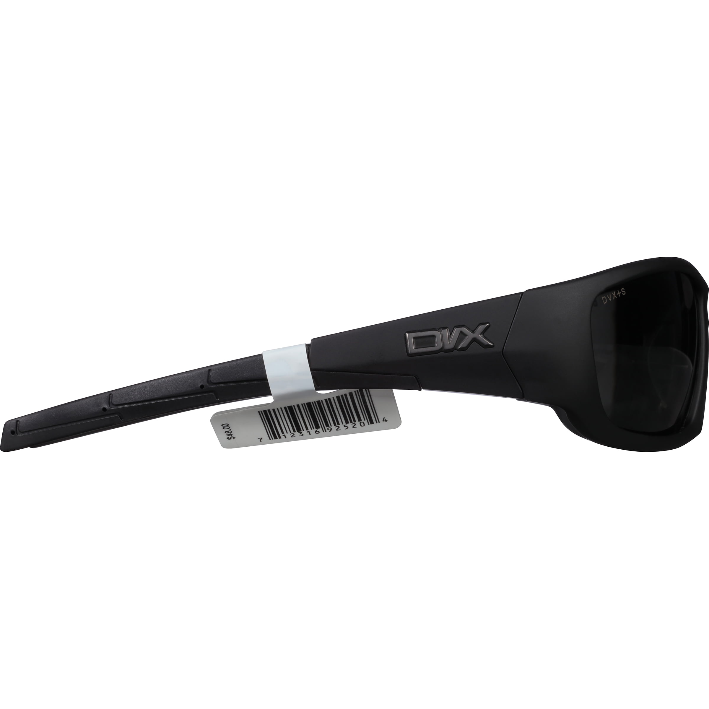 DVX Static Rx'able Safety Grey Lens Matte Black Frame Sunglasses