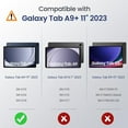 thumbnail image 2 of MoKo Case for Galaxy Tab A9+/A9 Plus 11 inch 2023, Slim Stand Protective Smart Cover with Hard PC Translucent Back Shell for Tab A9 Plus Tablet (SM-X210/X216/X218), Auto Wake/Sleep, Black, 2 of 10