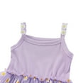thumbnail image 4 of GYRATEDREAM Toddler Baby Girls Spaghetti Straps Mesh Dress Daisy Print Ribbed Knit Sleeveless Princess Party Tutu Dress for 12 Months-5 Years, 4 of 8