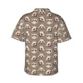 thumbnail image 3 of Balery Raccoon Print Men's Hawaiian Shirts Short Sleeve Beach Shirt Relaxed Fit Vacation Button Down Shirts-XX-Large, 3 of 9