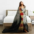thumbnail image 5 of American Bald Eagle On Grunge Flag Fleece Throw Blanket Soft Cozy US Flag Fuzzy Blanket Caring for Women & Adults Eagle Plush Microfiber Blanket 50"x60", 5 of 5