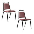 thumbnail image 2 of Hampden Furnishings Stella Collection Fabric Padded Stack Chair, Burgundy, Pack of 2, 2 of 8
