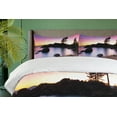 thumbnail image 4 of Ambesonne Nature Duvet Cover Set, Landscape Lake Tahoe, 2-Calking, Dark Brown Peach, 4 of 7