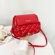 thumbnail image 2 of Sywqhk Bolso De Hombro De Cuero Con Entramado Retro Bolsos De Cadena De Color Puro Para Mujer (Rojo) Sywqhk Para estrenar, 2 of 6