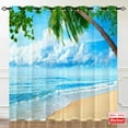 thumbnail image 3 of Waterfall Curtains - Nature Landscape Theme Forest Mountain Waterfall Scenery Scene Print Pattern Grommet Light Filtering Window Drapes for Bedroom Living Room 2 Panels 42 x 63 Inch, 3 of 6
