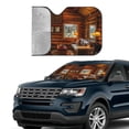 thumbnail image 4 of Disketp Windshield Sun Shade, Car Sun Shade For Front Window Log Cabin Inside Sunshades Sun Visor Protector Blocks Uv Rays Foldable, 4 of 9