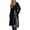 Black, variant on Women Long Cardigan Bell Sleeve Sweater Dress Early Fall Fashion, V Neck Button Down Coats, Fit and Flare, Duster Sweater, Acrylic Cotton Blend