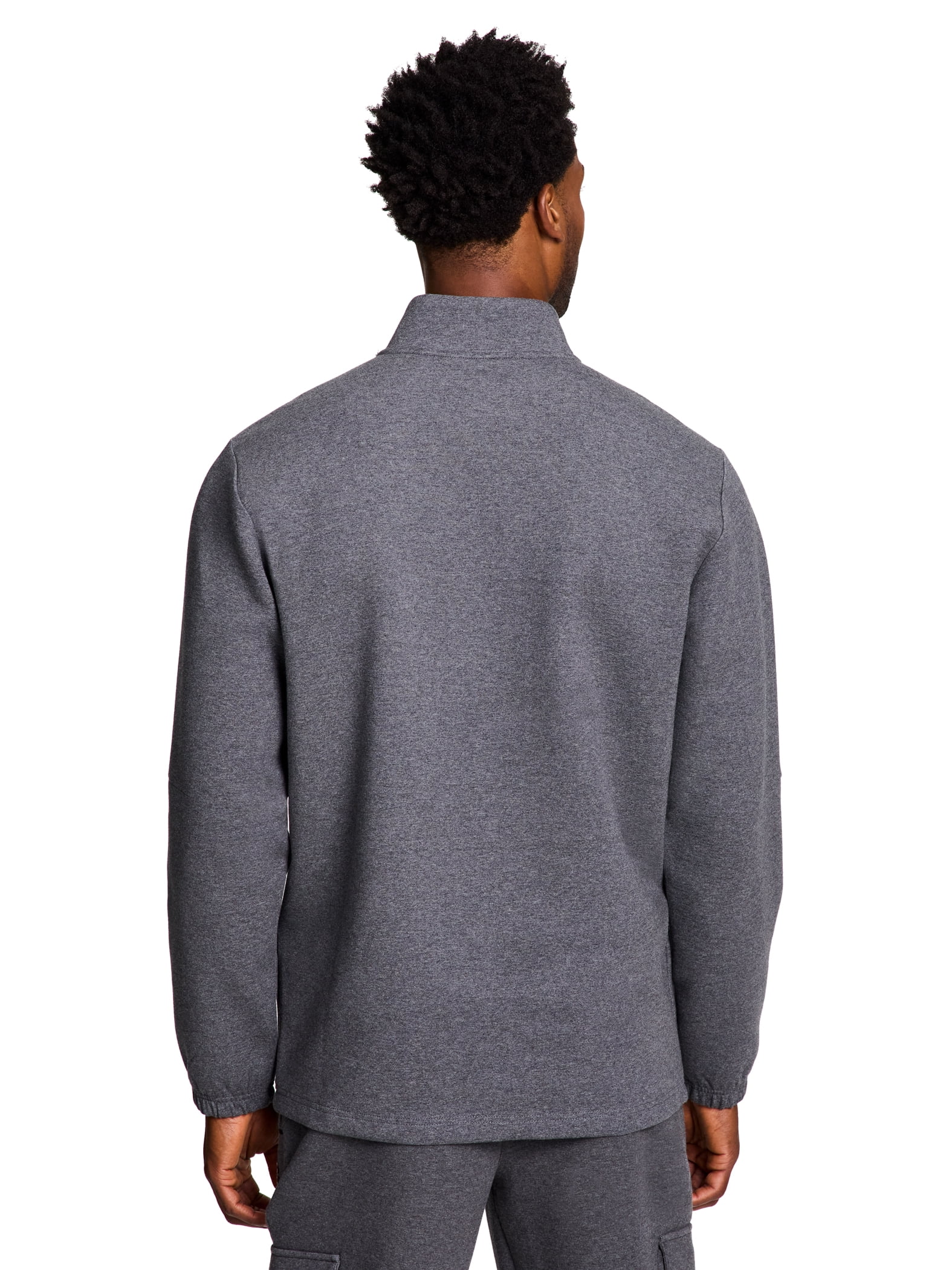 Reebok Men's and Big Men's Unwind Mock Neck Quarter Zip Sweatshirt