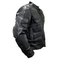 thumbnail image 3 of Perrini Men's Black Motorcycle Leather Jacket Lined with Armor Jacket, 3 of 5