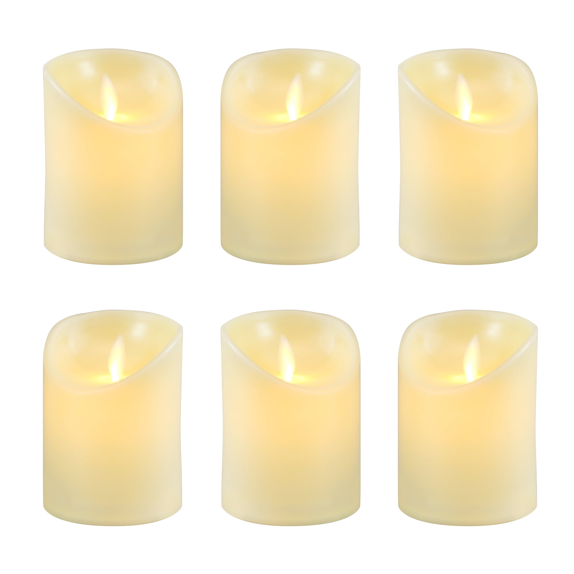 Flameless Candle Set, 2 Inch Diameter - Battery Operated, 4 Pack ...