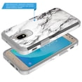 thumbnail image 3 of Samsung Galaxy J7 V 2nd Gen/J7 Refine/J7 Top/J7 Star/J7 Aura/7 Crown/J7 2018 / J7 Eon / J7 Aero Case, Rosebono Fashion Hybrid Graphic Colorful Armor Case for SM-J737 (White Marble), 3 of 5