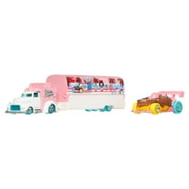 Hot Wheels® Super Rigs, 1:64 Scale Toy Car and Matching Transporter, 2 Vehicles (Styles May Vary)